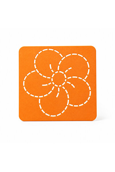 BESİNG Șablon de broderie Sashiko cu model floral 10 cm