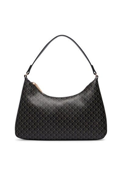 Calvin Klein EMBLEM AOP SMALL SİYAH KADIN OMUZ ÇANTASI