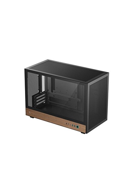 Deep Cool Carcasă PC DeepCool CH260 Wood, Sticlă securizată, 2x USB 3.0, 1x T...