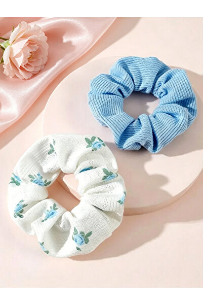 Take Two By Styli Set of 2 - Floral Scrunchies