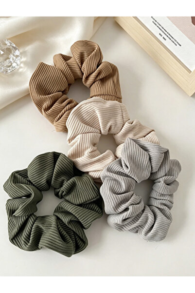 Take Two By Styli Set of 4 - Textured Hair Scrunchies