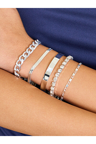 Styli Pack of 5 - Silver Tone Link Bracelets