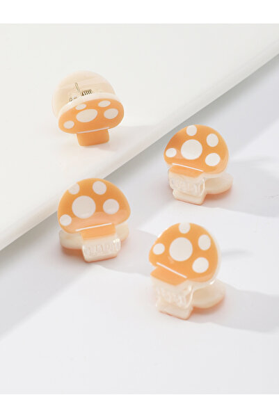 Take Two By Styli Pack of 4 - Orange Mushroom Hair Clips