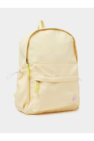 Styli Girls Yellow Casual Backpack with Embroidery