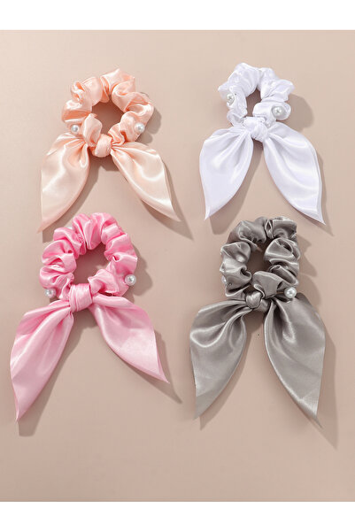 Take Two By Styli Set of 4 - Ruched Bow Hair Scrunchies