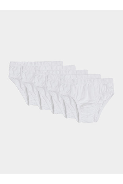 Styli Pack of 5 - Boys Off White Cotton Briefs