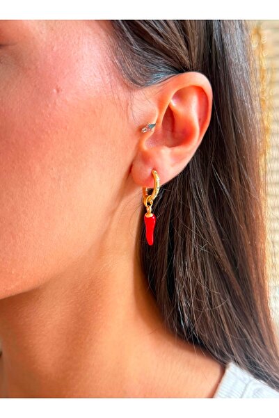 mibrillo Cornicello, red pepper, lucky series italian evil eye bead steel nec...
