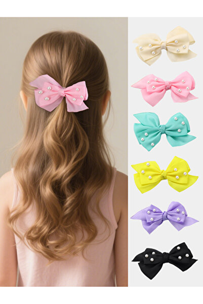 Take Two By Styli Set of 6 - Solid Bow Clips