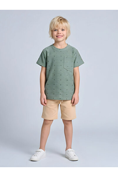 JUNIORLOOM By Styli Boys Textured Printed T-Shirt