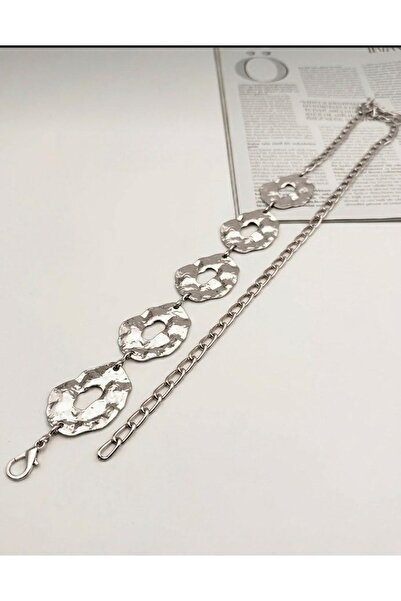 MODAM HİFA Silver Chain Belt Dress Belt Shirt Belt Coat Belt