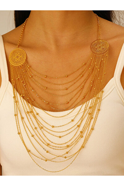 Take Two By Styli Coin Detail Layered Necklace
