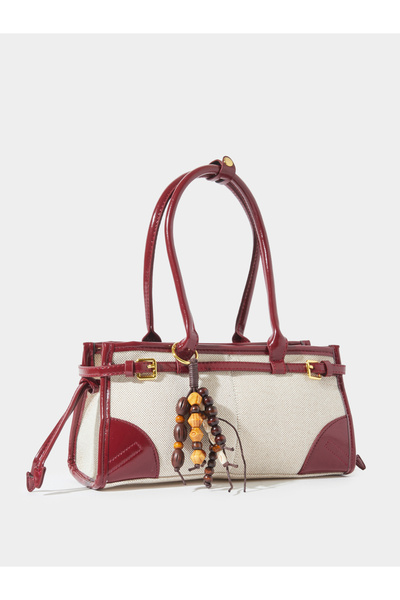 Styli Off White City Bag with Contrast Trim