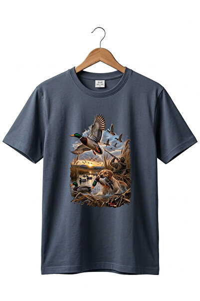 The Baski تي شيرت أساسي مطبوع عليه Hunting Hunting Duck Hunting Hunter and Hi...