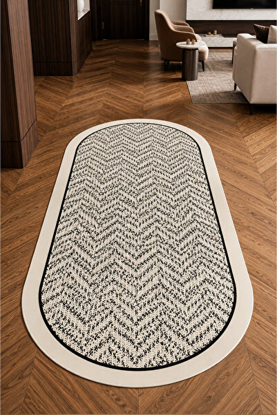 Chilai Home Reka Oval Makinede Yıkanabilir Kaymaz Taban Leke Tutmaz Dijital Salon Halısı Mutfak Halısı ve Yolluk