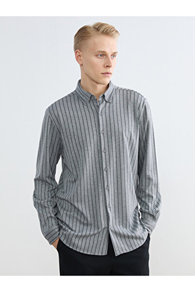 LC Waikiki Esvab • Modern & Distinctive Slim Fit Striped Men's Shirt