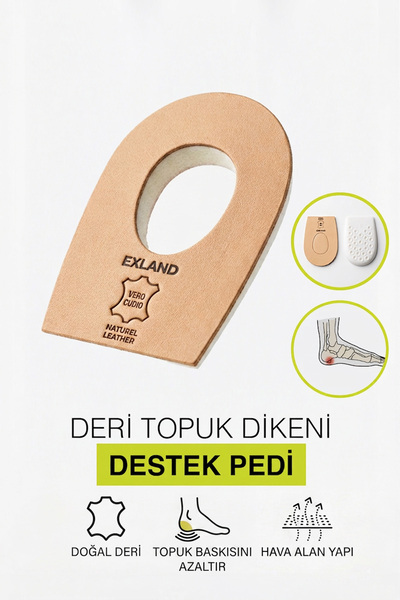 Exland Deri Topuk Dikeni Destek Pedi Hakiki Deri Çıkarılabilir Orta Bölüm