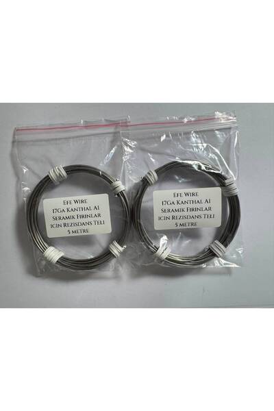 Efe Handmade Efe Coils EFE WİRE 17 GA KANTHAL A1 TEL 5 METRE SERAMİK FIRIN RE...