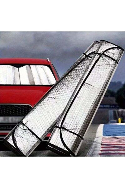 DubaiGallery Universal Car Windshield Sun Shade 130x60cm, Silver Reflective S...