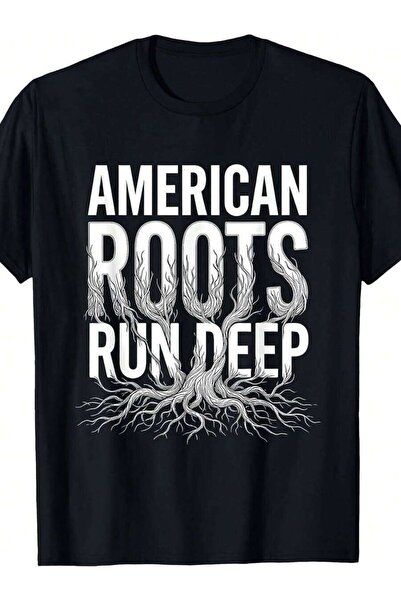 Generic تي شيرت بتصميم وطني من American Roots Run Deep