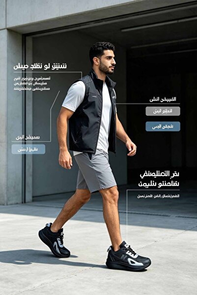 SoftSole KSA Men’s White‑Navy Blue Patchwork Height‑increasing Sneakers Breat...
