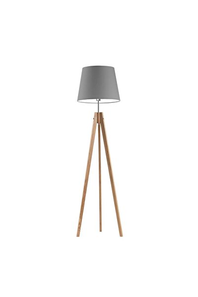 OEM Lampadar minimalist ARUBA cu lemn de stejar/ oțel gri