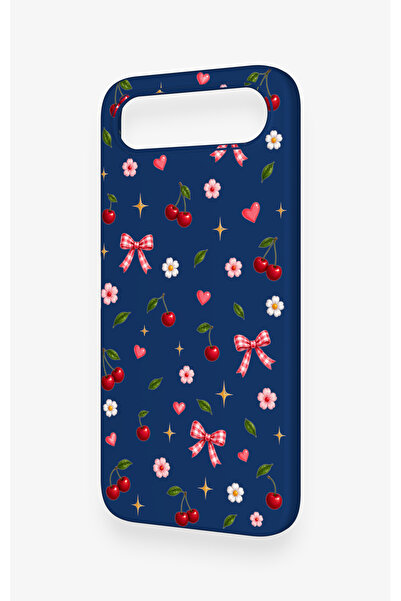 Vip Case Tecno Spark 50 5G Uyumlu Çiçek Kiraz Fiyonk Desenli Silikon Kılıf