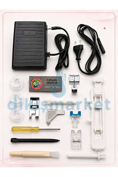 dm dikişmarket Moonstar Ev Tipi Elektronik Düz Dikiş Makinesi 300 Desen Dokunmatik Ekran / Model 3300 Touch Uzatma Tablalı