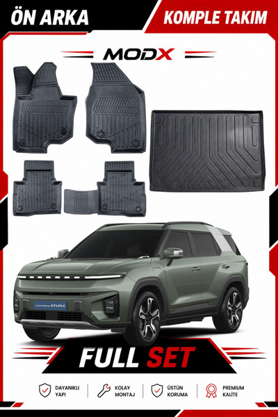 MODxAUTO Ssangyong Torres EVX 2026 Model 5D Havuzlu Paspas + 3D Bagaj Havuzu ...