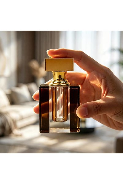 ARIANA Refillable Perfume Atomizer Spray Bottle, Luxury Square Black Essentia...