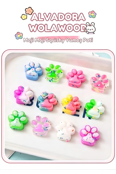 Wolawood Moji Moji Squishy Yumoş Pati – Sık Bırak Stres Giderici Eğlenceli Oy...