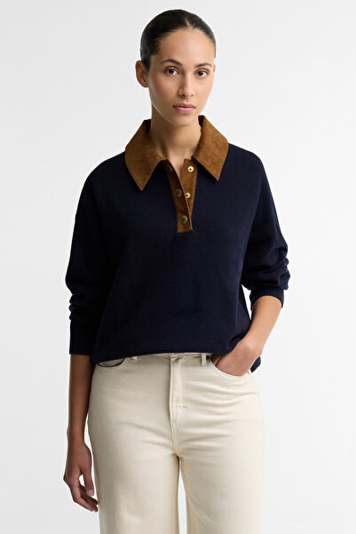 Barbour Ravenshill Knitted Kazak NY73 Navy