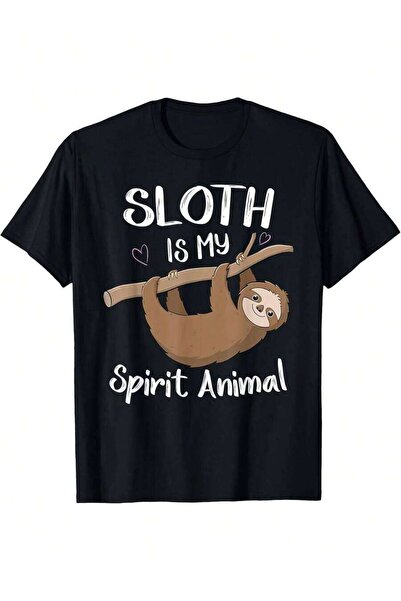Generic T-Shirt 180g, Funny Cute Is My Spirit Animal Gift Hanging Sloth Love ...