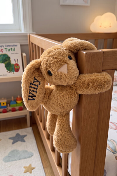 Sarılan & Kucaklayan Tavşan İsme Özel Nakışlı Oyuncak /Sarılan Tavşan Ultra Soft İsme Özel Nakışlı Peluş/Hug Me Tavşan Peluş/
