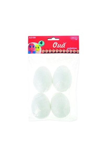 MC Micostore Accesorii craft - ad109 oua polistiren 6,5 cm set 4 daco