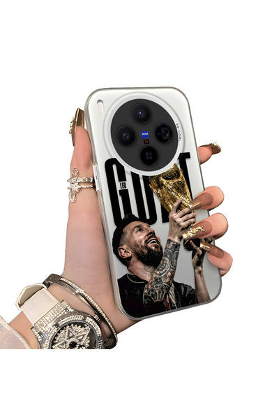 ucuc Vivo X300 Compatible Hard Acrylic Back Silicone Edge Lens Protection Sta...