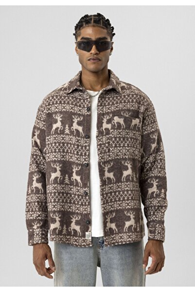 VAMOSCLO Patterned Lumberjack Shirt