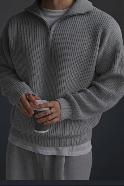 zs zaos fashion pulover tricotat pentru bărbați, cu mânecă lungă, supradimens...