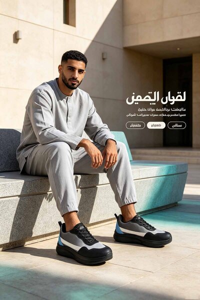 SoftSole KSA Men’s Beige‑White Color‑Block Casual Sneakers Breathable Mesh Li...