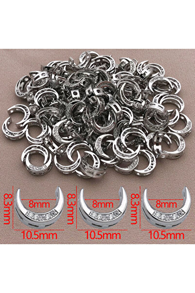 Choice1 6pcs T786-platinum 2/4/6pcs Trendy 18K Gold Plated Inlaid Zircon Half...