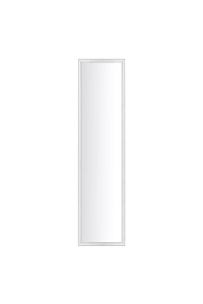 Zâna Casei Oglindă de perete din lemn albă 34x124cm