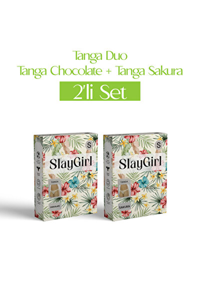 Kadın İç Çamaşırı 2'li Tanga İç Çamaşırı Set – Chocolate+ Sakura Kokulu Aromatik Hipster Külot