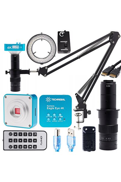 TECHREBAL Braț de microscop de 50mm + Lentilă de microscop digital cu montură...