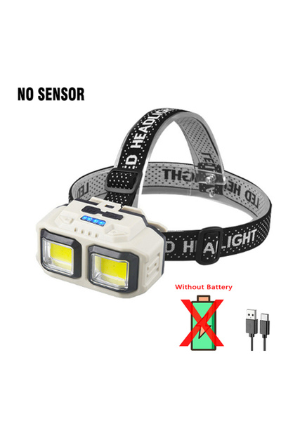 Choice1 مصباح أمامي LED قوي بدون مستشعر وبدون بطارية، شحن عبر منفذ Type-C، 4 ...