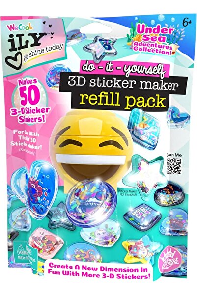 We Cool ILY 3D Sticker Maker Refill Pack, Undersea Adventure