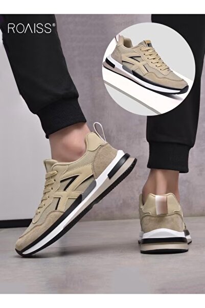 ROAISS Men Stylish Low Top Sneakers, Lightweight Breathable Trainers for Men,...