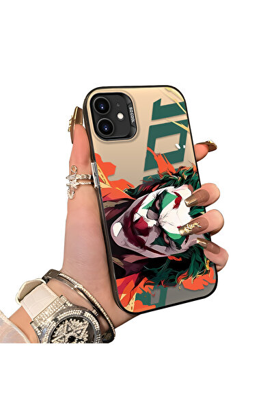 ucuc iPhone 11 Uyumlu Sert Akrilik Arka Silikon Kenar Lens Koruma Joker Kılıf