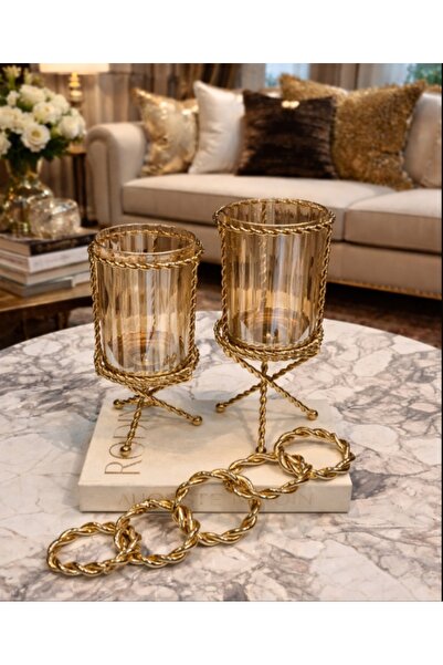 Home 2 li mumluk ve metal zincir gold