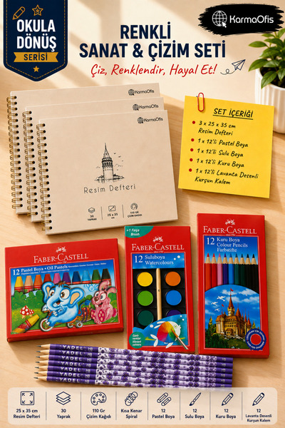 Faber Castell Set de pictură și pictură cu creioane KarmaOfis pentru întoarce...