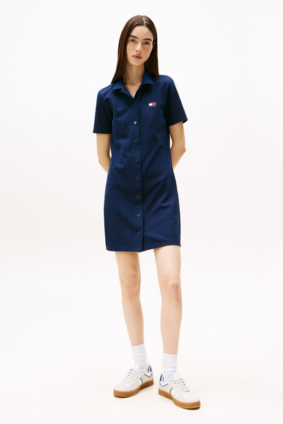 Tommy Jeans TJW BADGE PIQUE POLO DRESS Kadın Elbise DW0DW20302C1G
