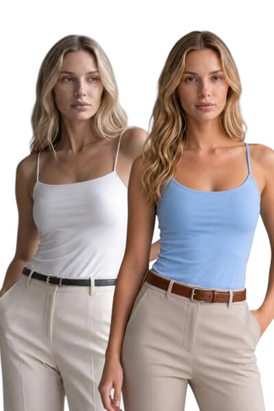ModaMania 2-Pack Women's Thin Strap Tank Tops